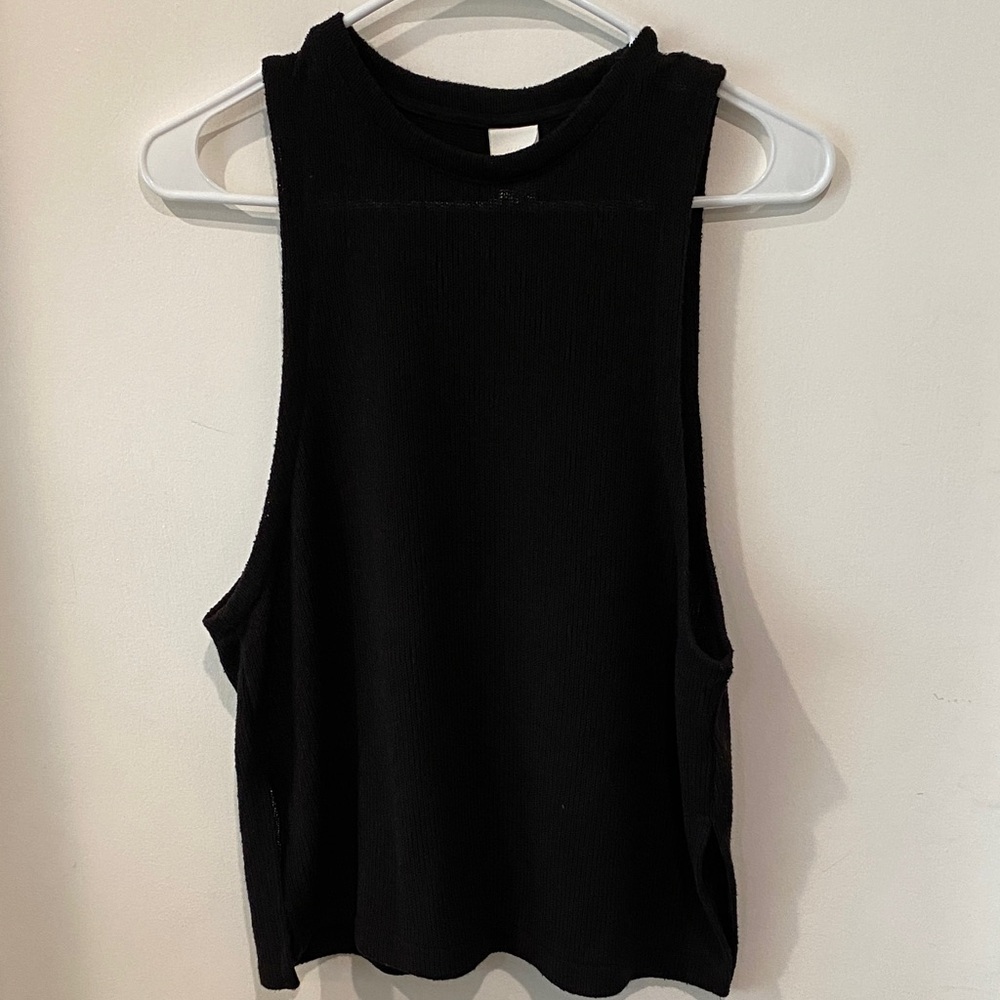 H&M Black Sleeveless Knit Tee